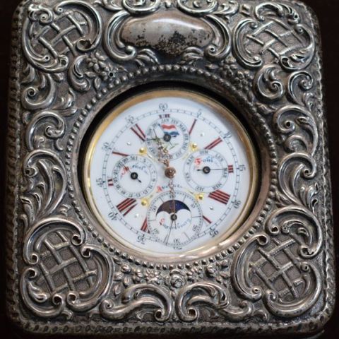 Montre Gousset avec cadrans jours/mois/secondes et phases lunaires - Mécanisme XIXe siècle